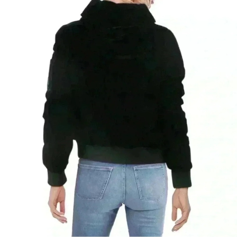 BCBGeneration Women's Velvet Hooded Bomber Coat Jacket $249 - Picture 2 of 16